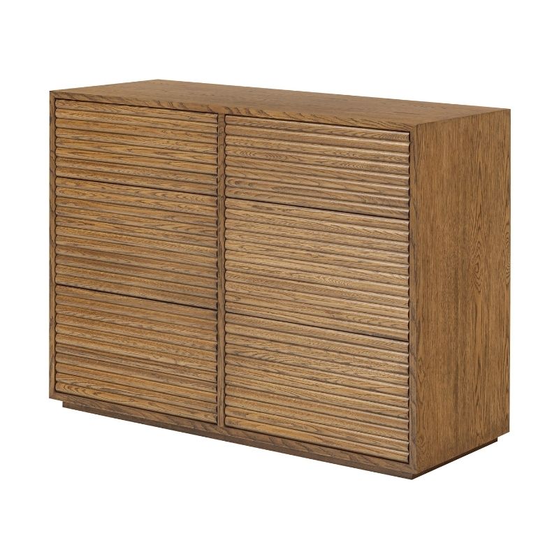 DI Designs Charlton Ribbed Walnut Chest of Drawers