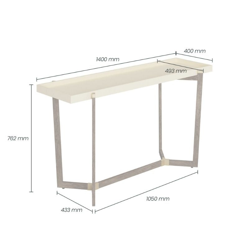 DI Designs Hambledon Console in Cream Shagreen