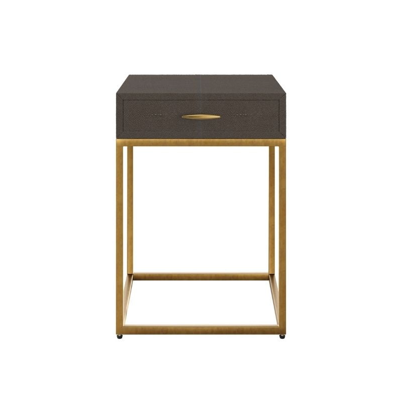 DI Designs Hampton Bedside in Brown Shagreen