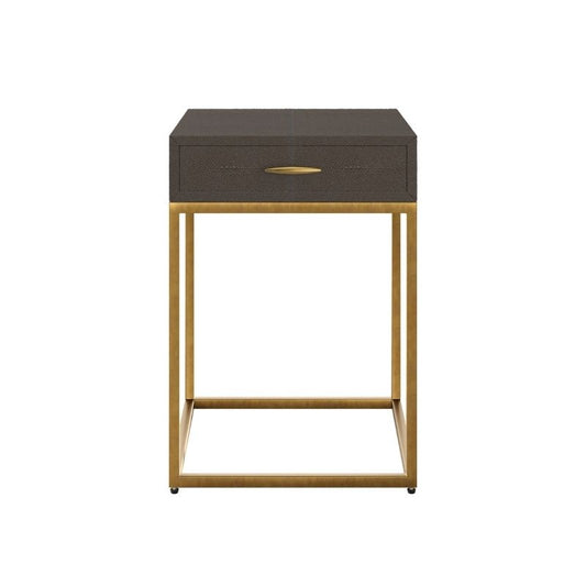 DI Designs Hampton Bedside in Brown Shagreen