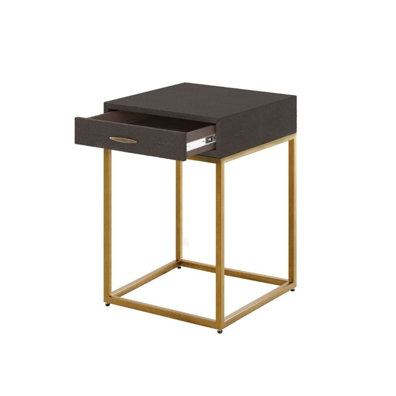 DI Designs Hampton Bedside in Brown Shagreen