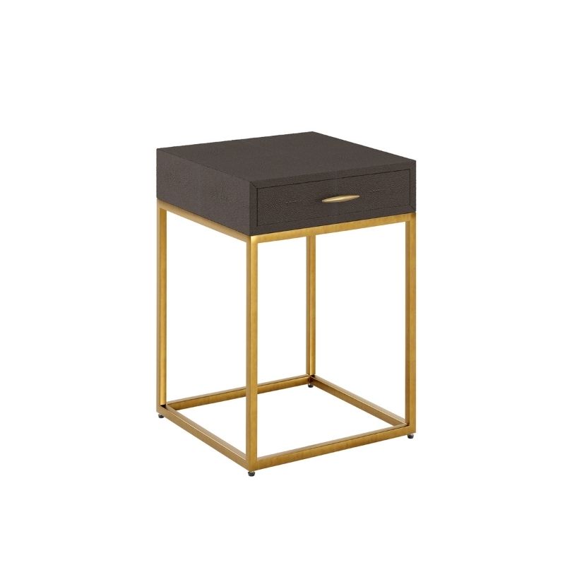 DI Designs Hampton Bedside in Brown Shagreen