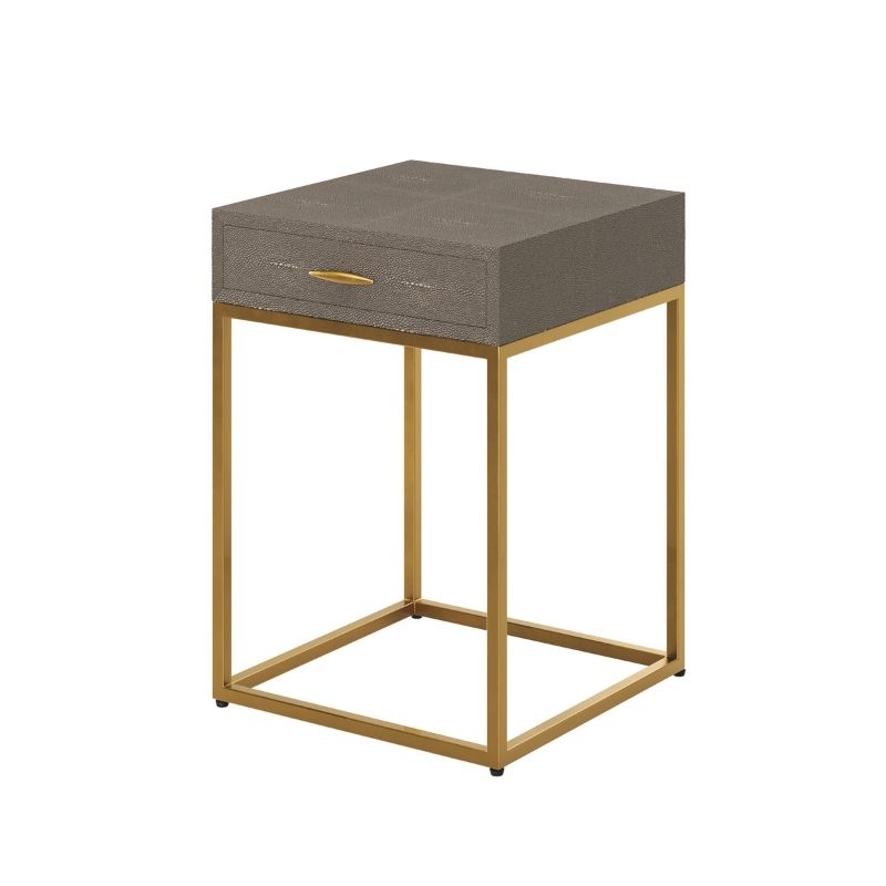 DI Designs Hampton Bedside in Grey Shagreen