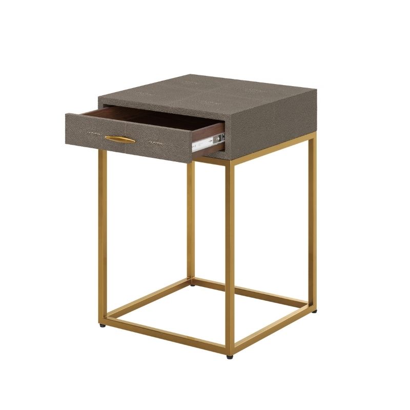 DI Designs Hampton Bedside in Grey Shagreen