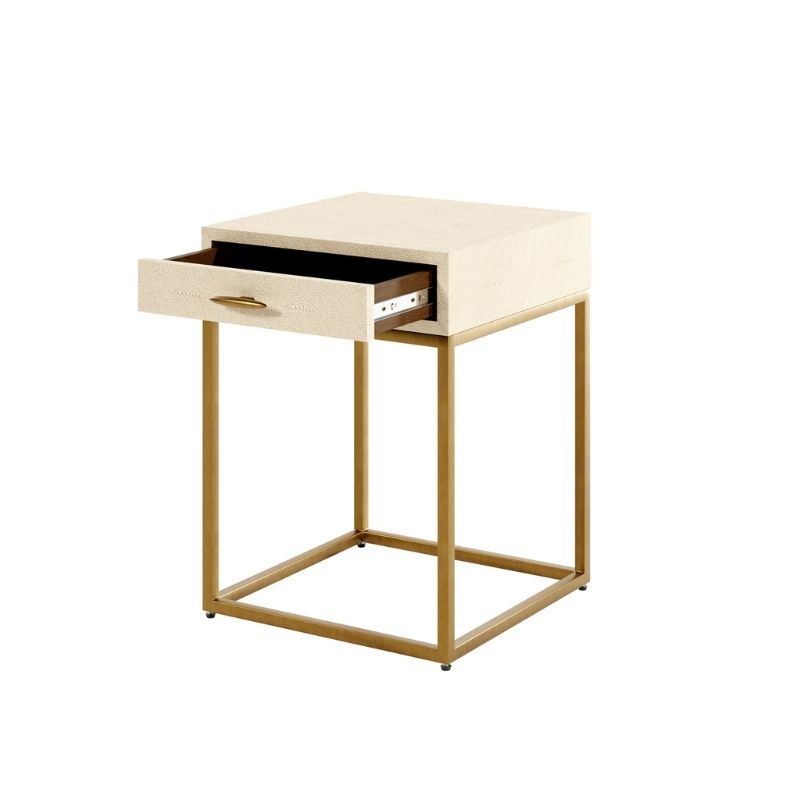 DI Designs Hampton Bedside in Ivory Shagreen