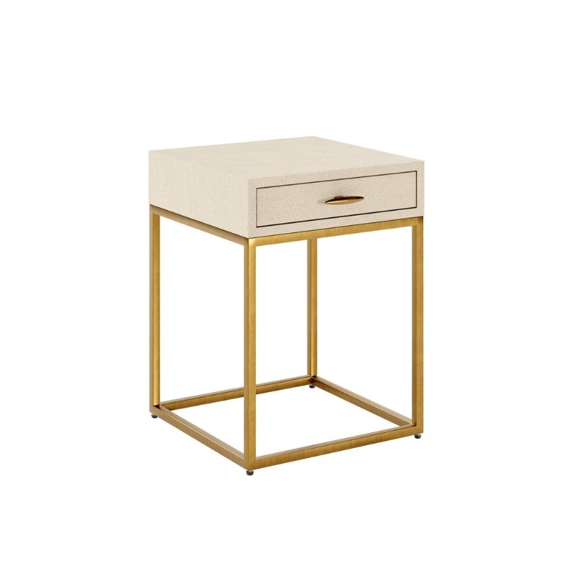 DI Designs Hampton Bedside in Ivory Shagreen