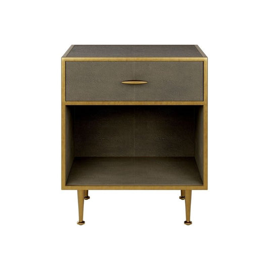 DI Designs Hampton Bedside Table in Grey Shagreen