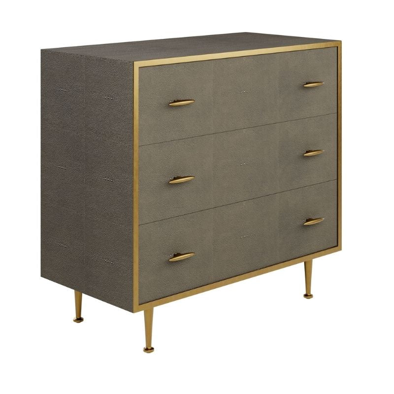 DI Designs Hampton Chest of Drawers in Grey Shagreen