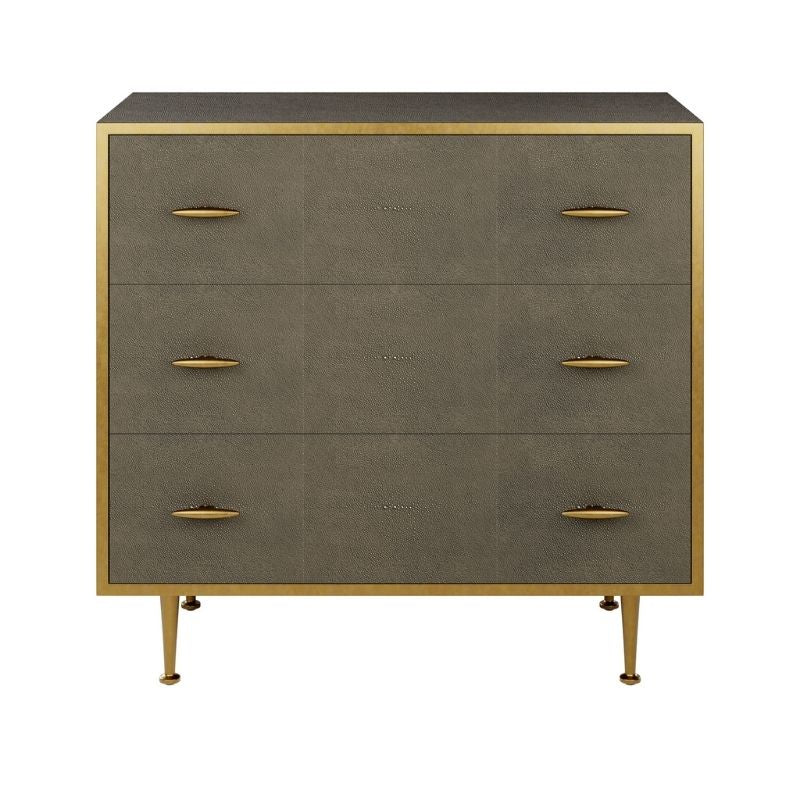 DI Designs Hampton Chest of Drawers in Grey Shagreen