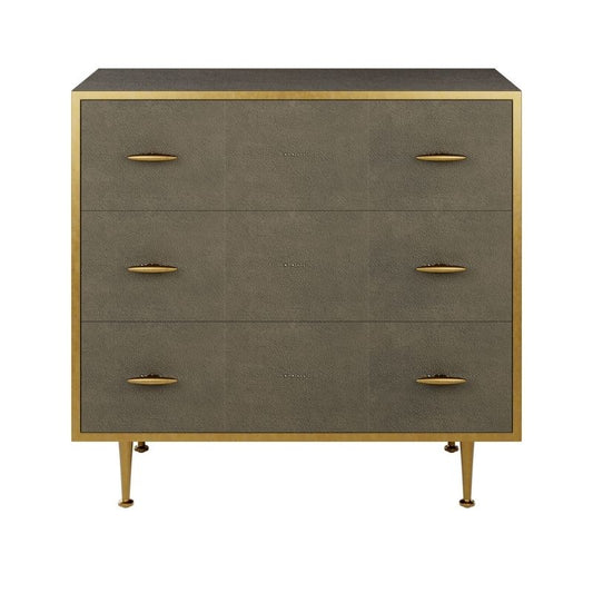 DI Designs Hampton Chest of Drawers in Grey Shagreen