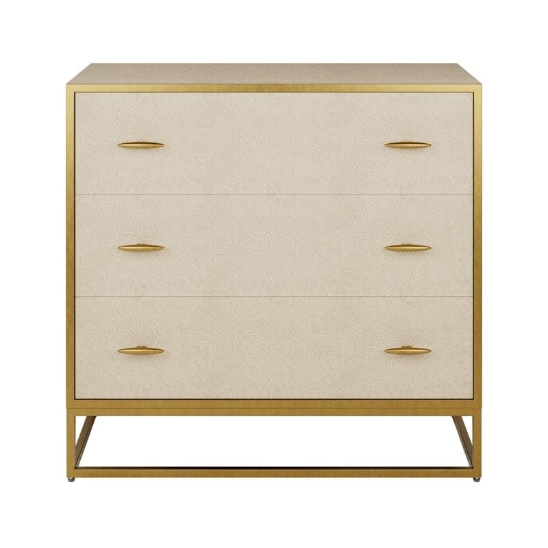 DI Designs Hampton Chest of Drawers in Ivory Shagreen