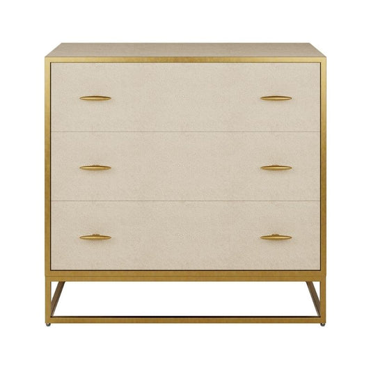 DI Designs Hampton Chest of Drawers in Ivory Shagreen