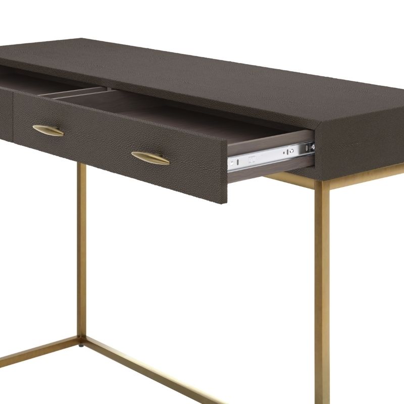 DI Designs Hampton Console in Brown Shagreen
