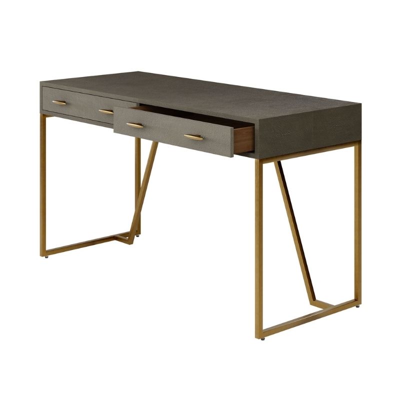 DI Designs Hampton Desk in Grey Shagreen
