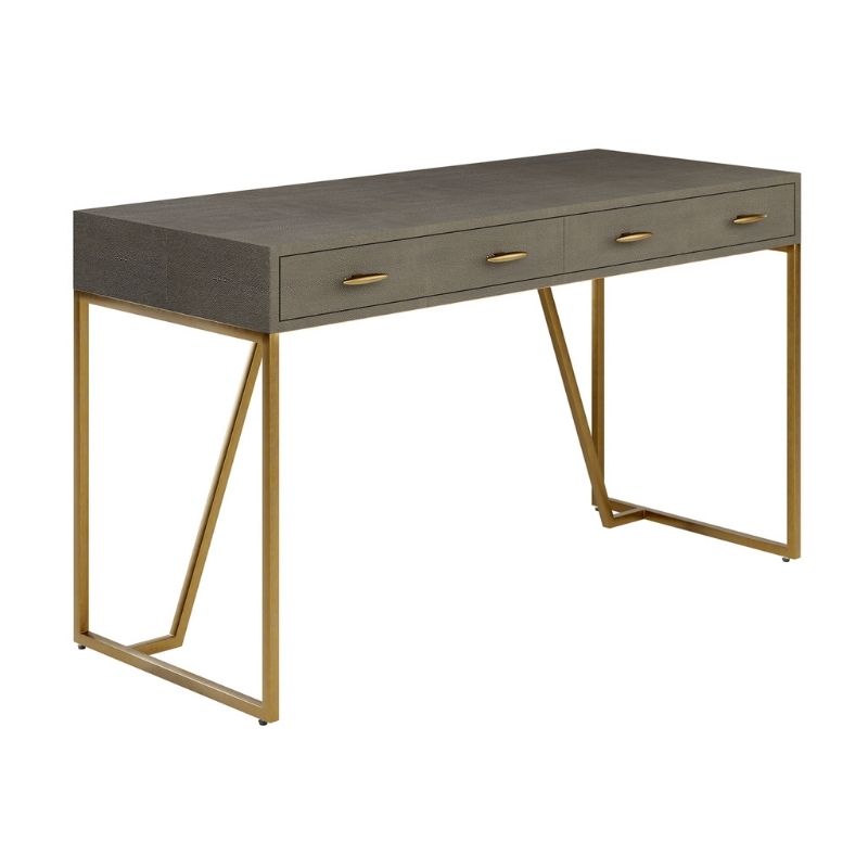 DI Designs Hampton Desk in Grey Shagreen