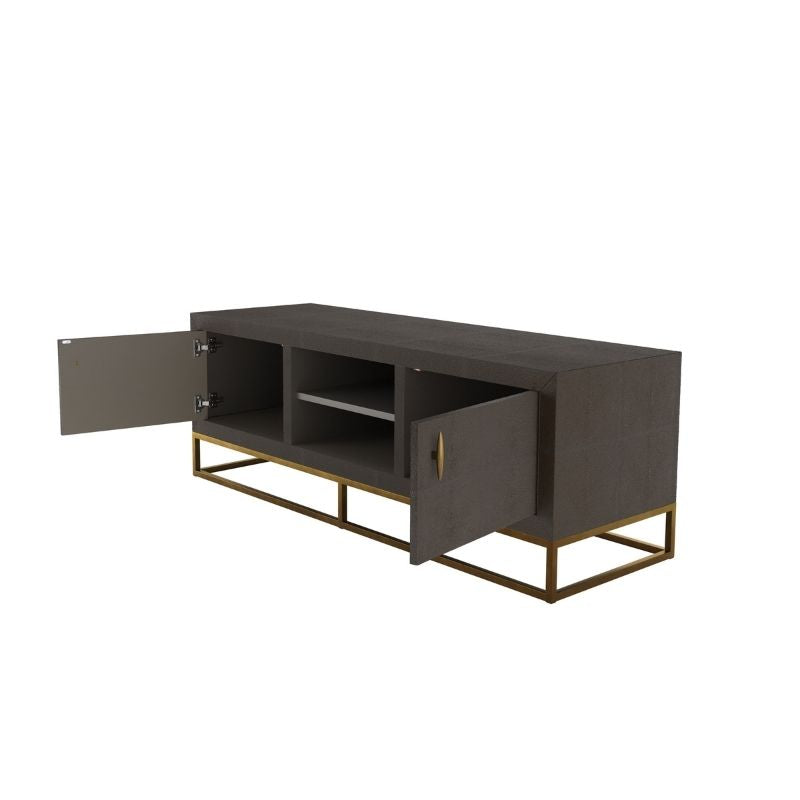 DI Designs Hampton TV Unit in Brown Shagreen