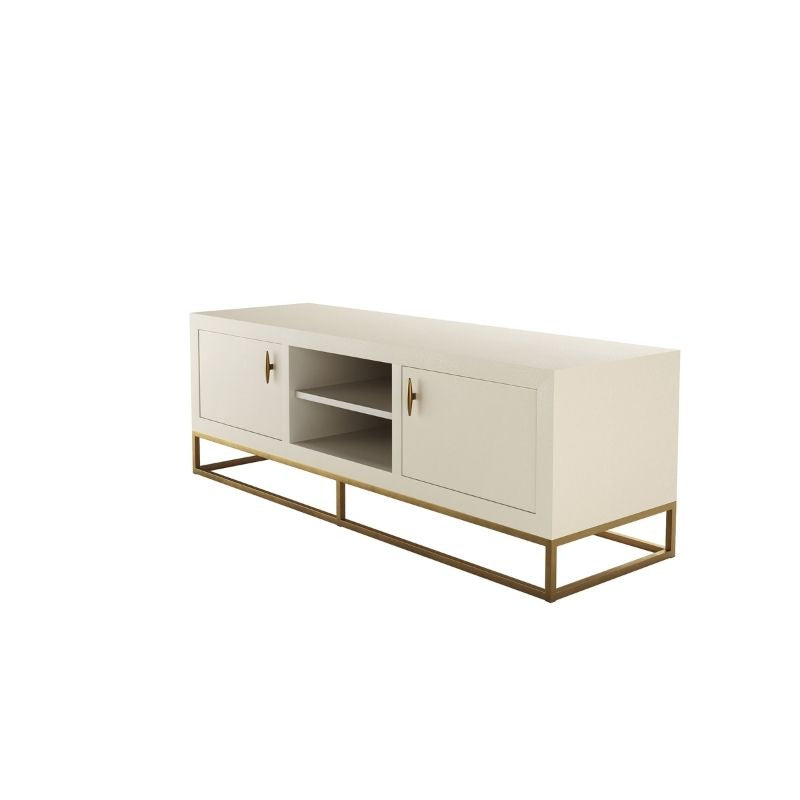 DI Designs Hampton TV Unit in Ivory Shagreen
