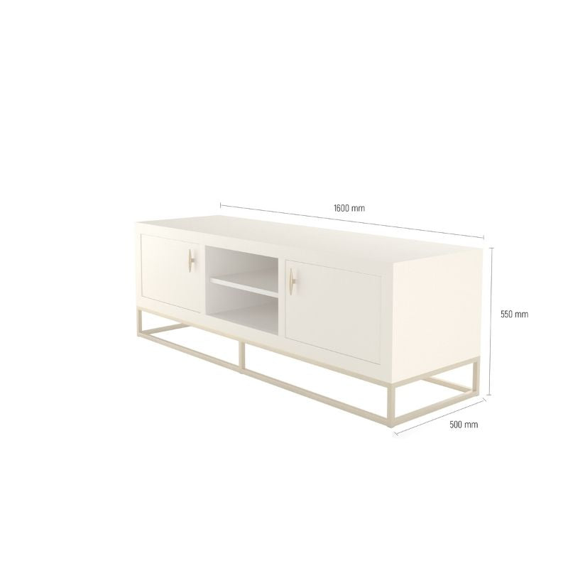 DI Designs Hampton TV Unit in Ivory Shagreen
