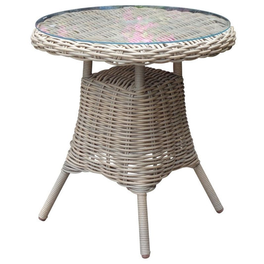 Hill Interiors Amalfi Collection Outdoor Bistro Table With Glass Top