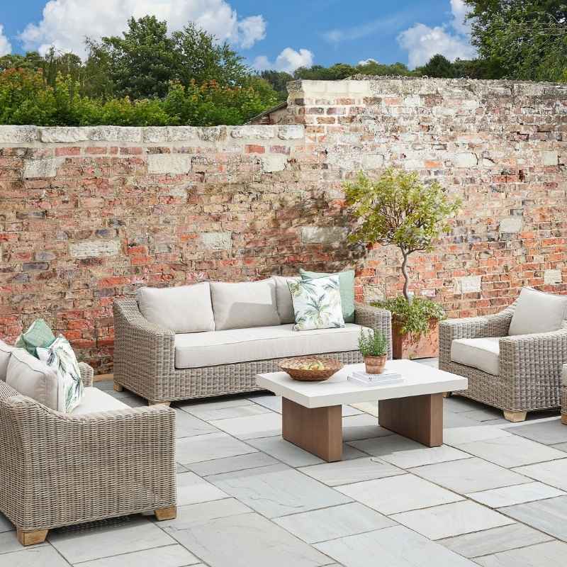 Hill Interiors Capri Collection Outdoor Three Seater Sofa