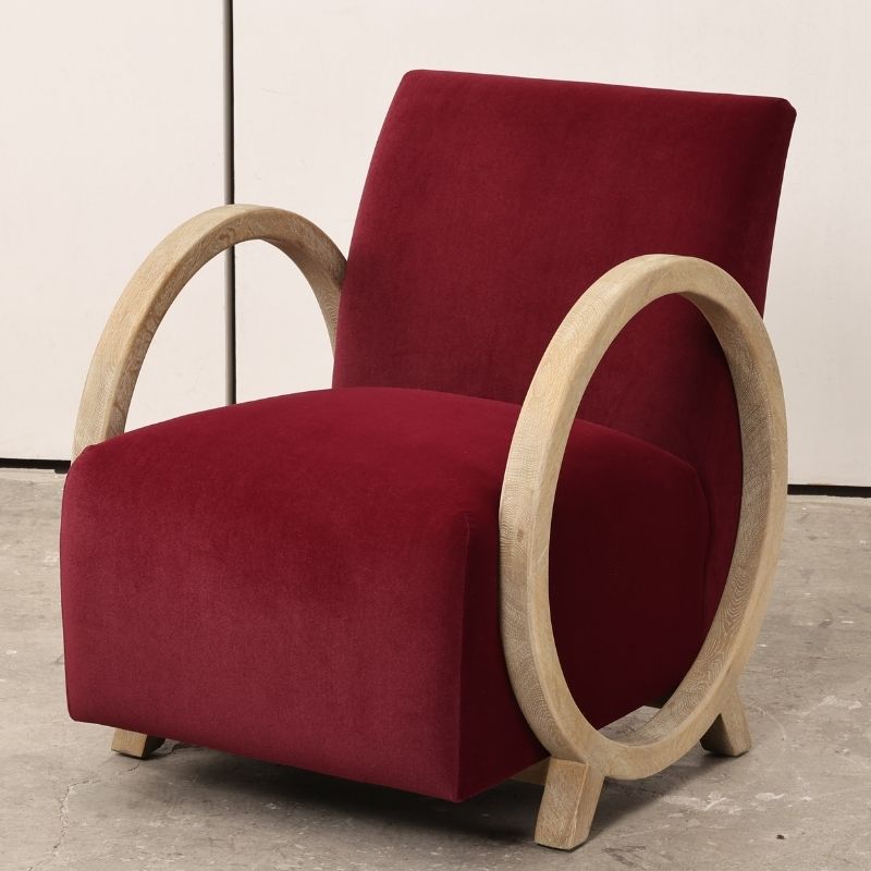 DI Designs Wick Club Chair in Plum