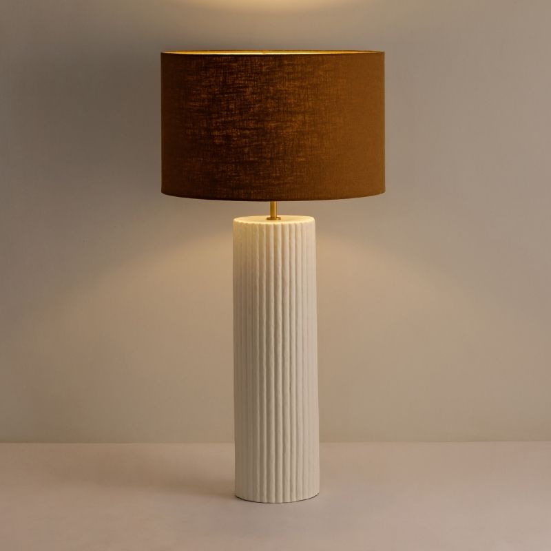 DI Designs Lamp – Large Ribbed Gesso