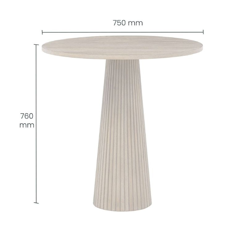 DI Designs Leckford Ribbed Occasional Table in Aged Oak
