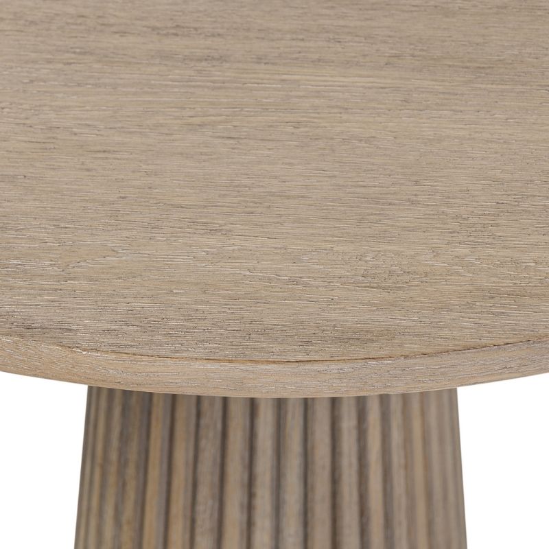 DI Designs Leckford Ribbed Occasional Table in Aged Oak