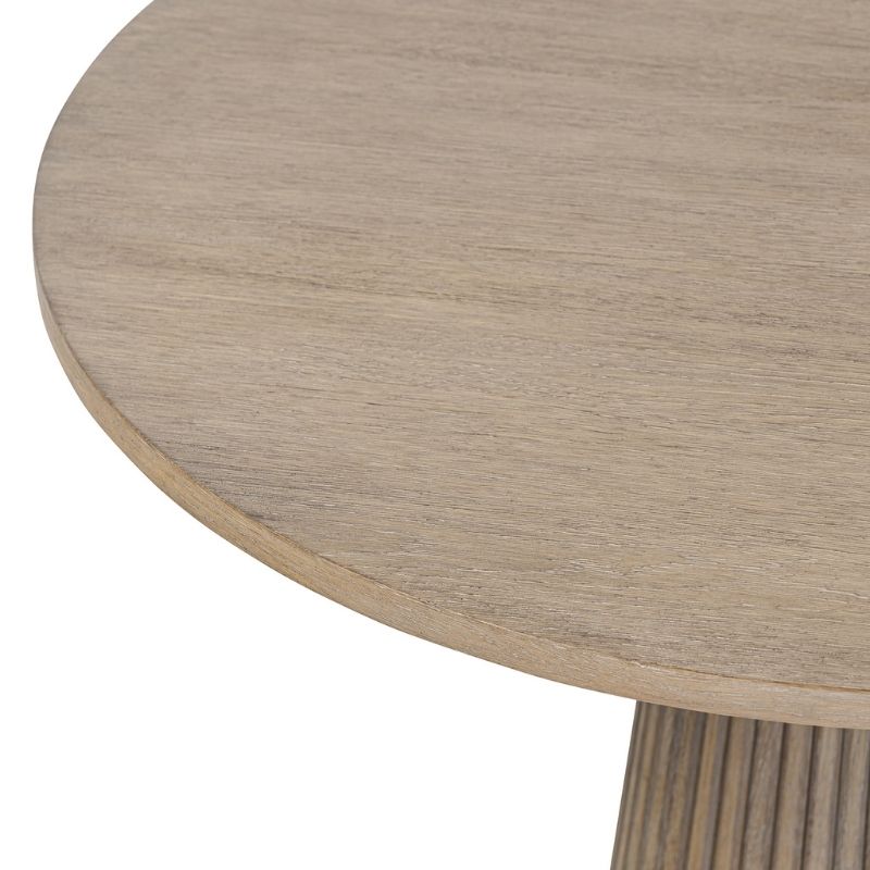 DI Designs Leckford Ribbed Occasional Table in Aged Oak
