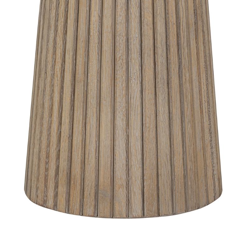 DI Designs Leckford Ribbed Occasional Table in Aged Oak