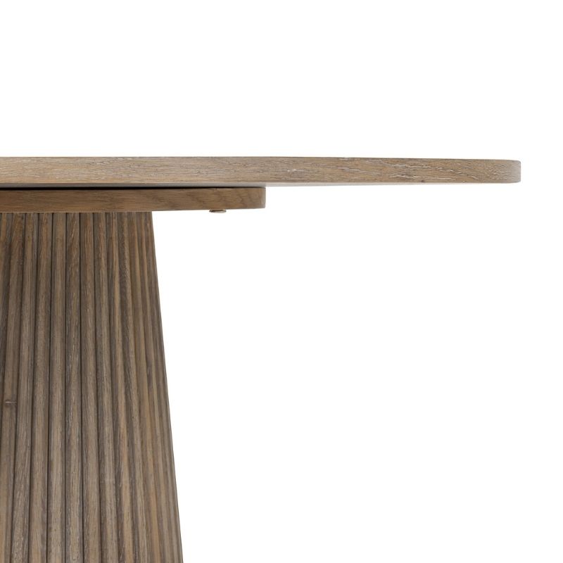 DI Designs Leckford Ribbed Occasional Table in Aged Oak