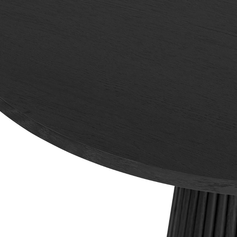 DI Designs Leckford Ribbed Occasional Table in Black Oak
