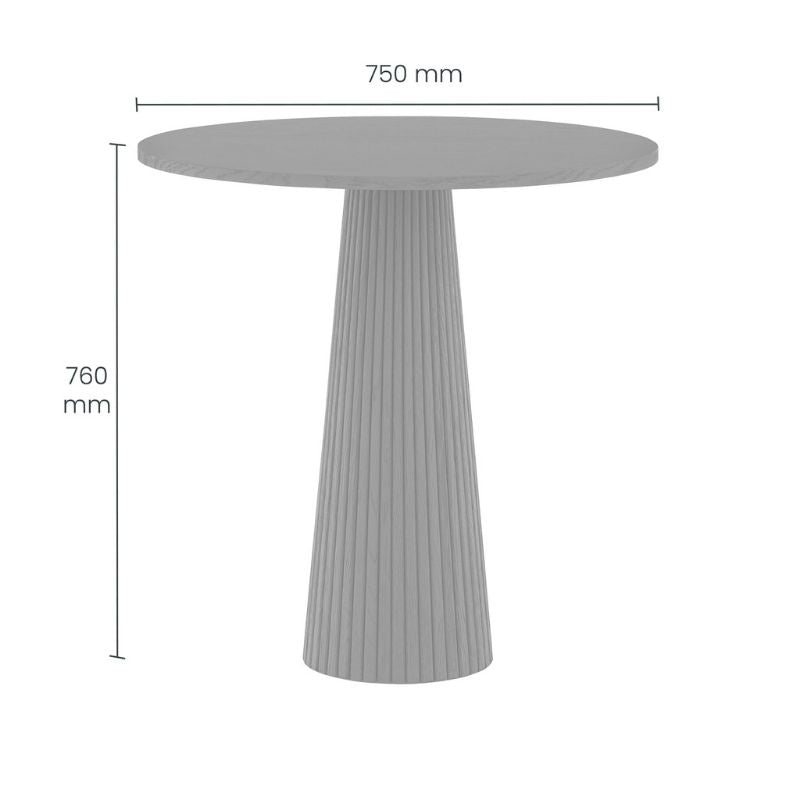 DI Designs Leckford Ribbed Occasional Table in Black Oak