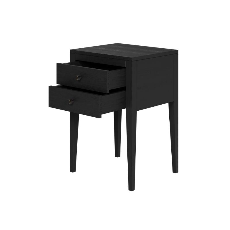 DI Designs Radford Bedside 2 Drawers in Black