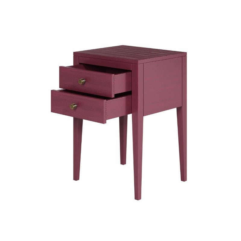 DI Designs Radford Bedside 2 Drawers in Red