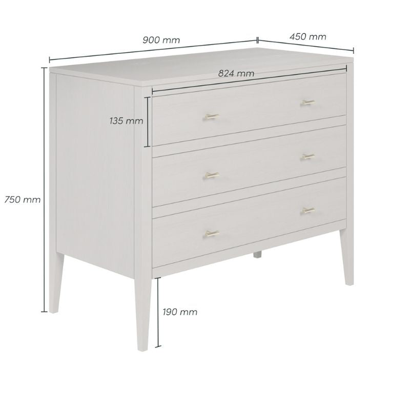 DI Designs Radford Chest of Drawers in Grey