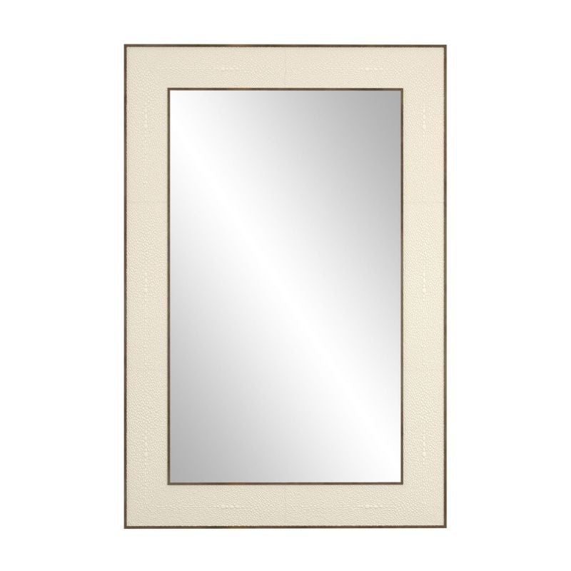 DI Designs Hampton Mirror Small Rectangular in Ivory Shagreen
