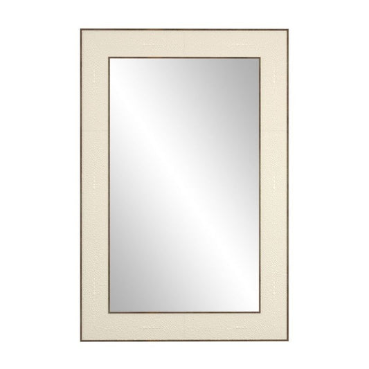 DI Designs Hampton Mirror Small Rectangular in Ivory Shagreen