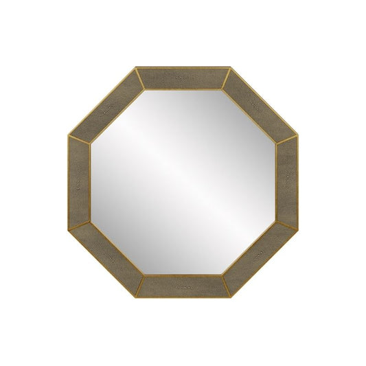 DI Designs Hampton Mirror Octagon in Grey Shagreen