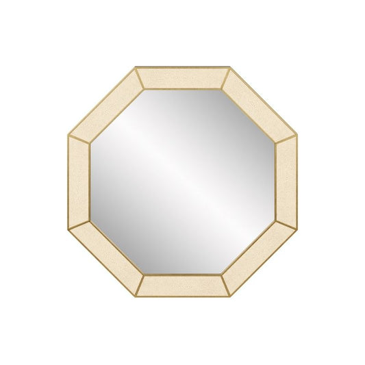 DI Designs Hampton Mirror Octagon in Ivory Shagreen