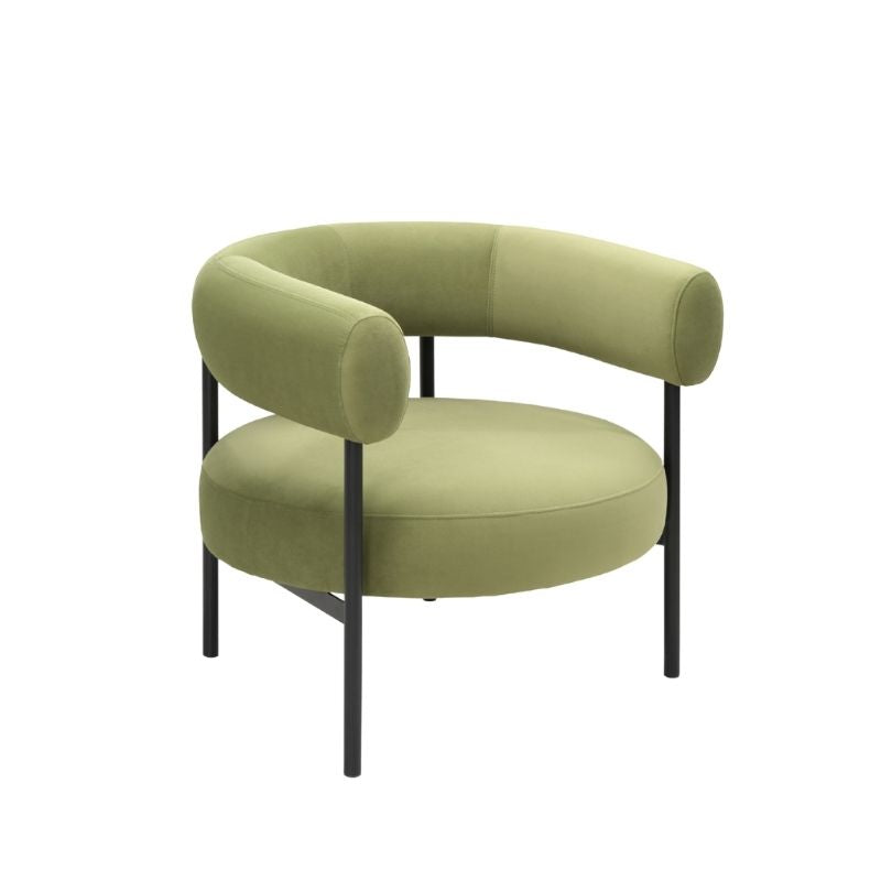 Twenty 10 Designs Eclipse Occasional Chair Olive Green Velvet