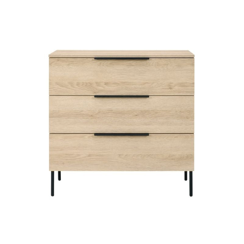 Twenty 10 Designs Luna 3 Drawer Chest Oak