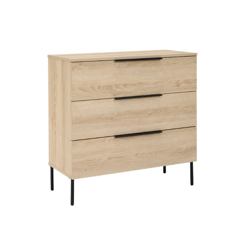 Twenty 10 Designs Luna 3 Drawer Chest Oak
