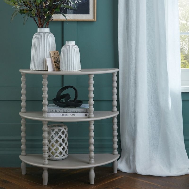 Hill Interiors The Camden Collection Half Moon 3 Tier Table