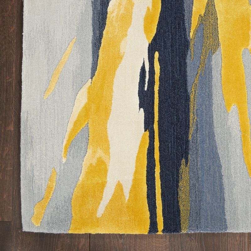 Nourison Prismatic Contemporary Flow Rug - Grey & Gold