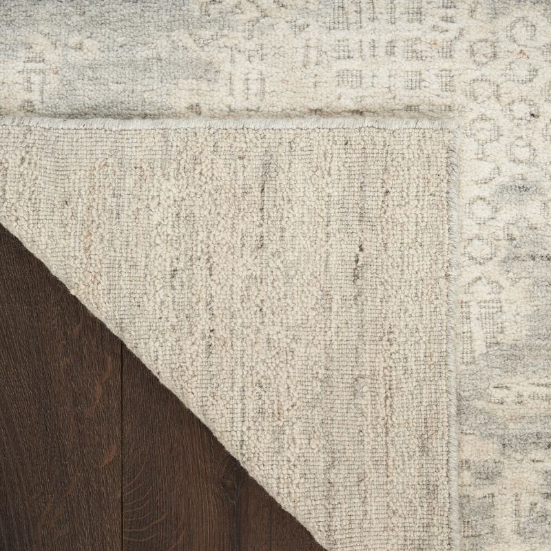 Nourison Harmony Handwoven Abstract Ivory Grey Rug