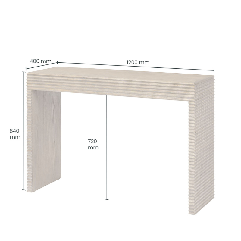 DI Designs Wickham Ribbed Oak Console