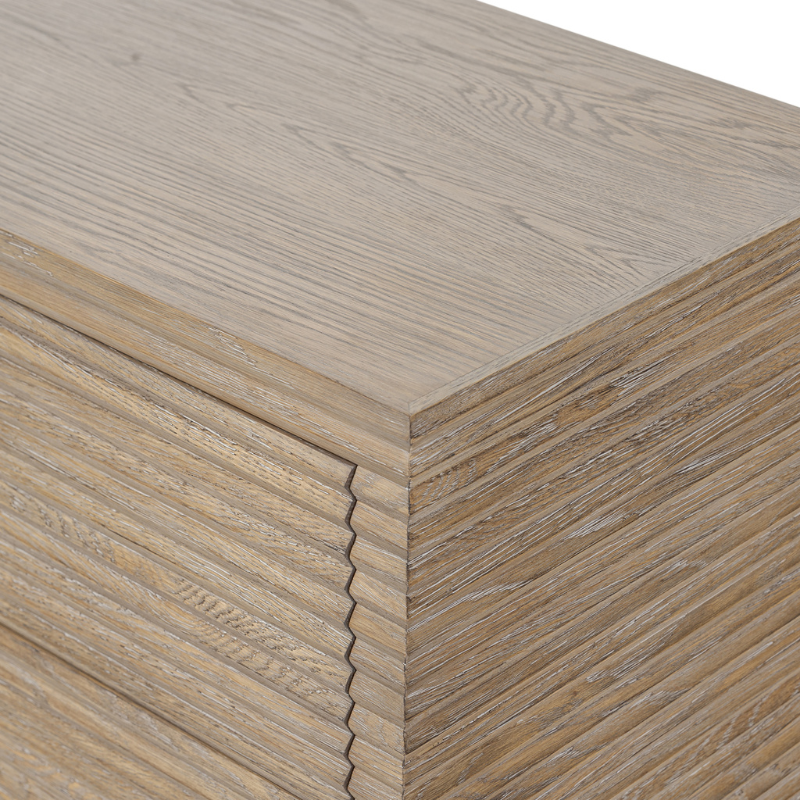 DI Designs Wickham Ribbed Oak Chest of Drawers