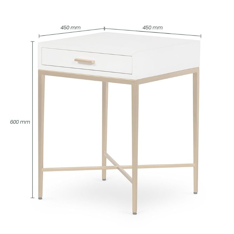DI Designs Berkeley Bedside - White