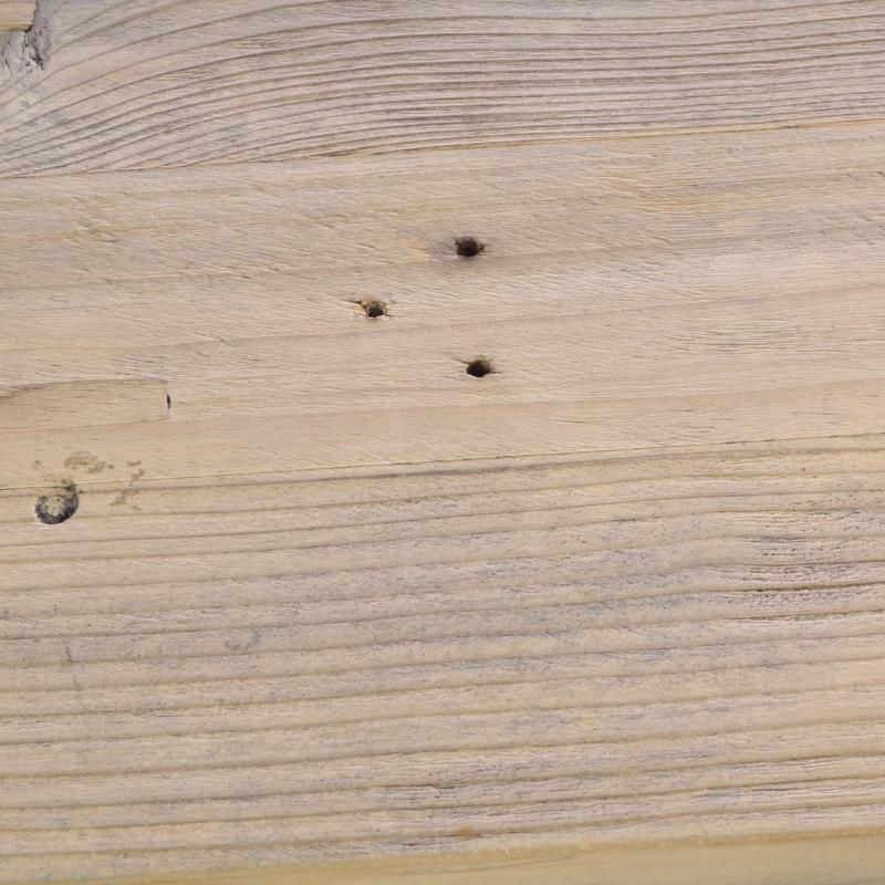 Close-up of a light natural wood surface with visible grain, knots, and a smooth finish.